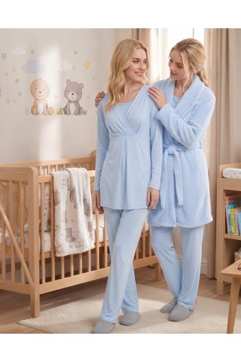 SONBAHAR KIŞ SEZONU Sabahlıklı Lohusa Pijama Takımı 3007